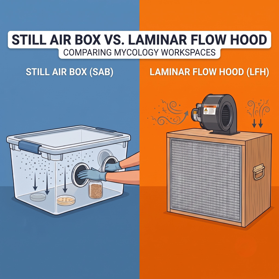 Still Air Box (SAB) vs. Laminar Flow Hood