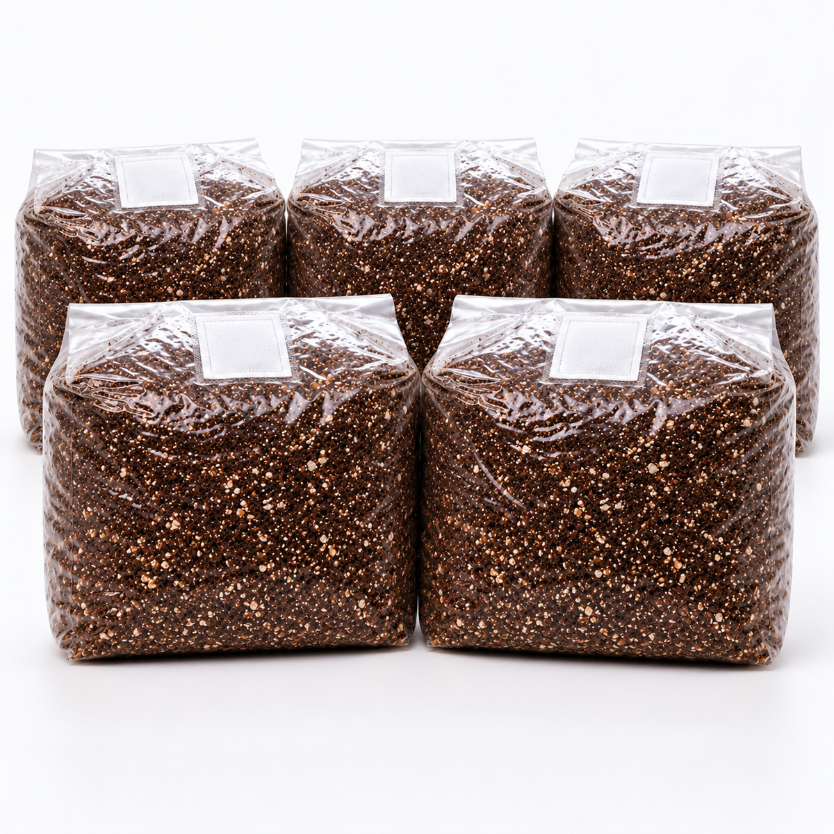 Five 5lb bags of CVG mushroom substrate